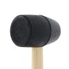 Takagi M&M Rubber Hammer, Wooden Handle, Black, 1 Piece