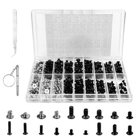 Nicrulp 355 Piece M3 M2 Mini Screw Set, Screw Set, Countersunk Screws Set, Flat Head Screws, Micro Screws, Machine Screws, PC Small Screws Set, for Hard Drive Fan, SSD, Computer