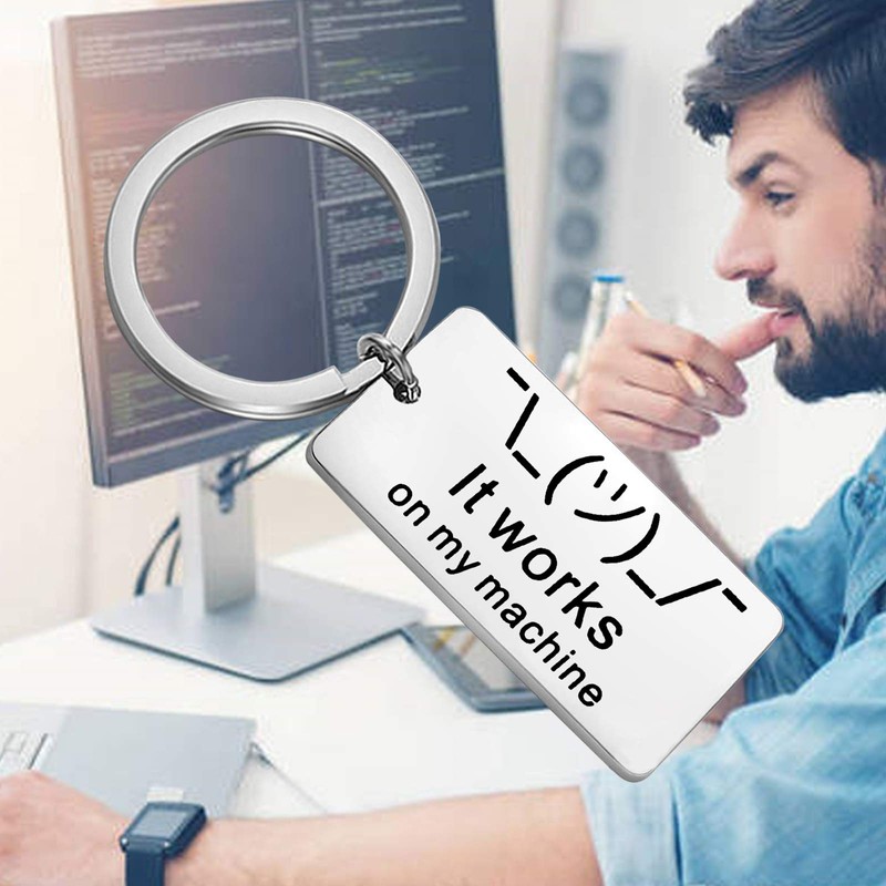 UJIMS Computer Programmer Gift Funny Computer Keychain It Works On