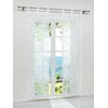 ESLIR Sliding Curtains, Burnout Panel Curtains, Set of 2 Curtains
