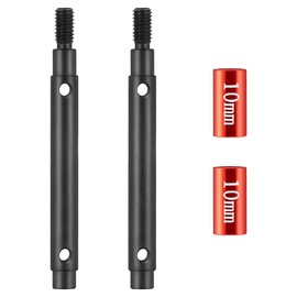 MOHERO 2Pcs Steel Extended 10mm Portal Stub Axle Drive Shaft for 1/18 Rock Crawler Redcat Ascent-18 Upgrade Parts