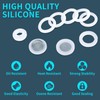 KEZE 660 PCS 18 Size Clear Food Grade Silicone O
