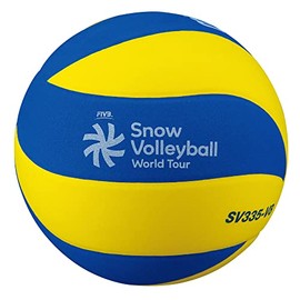 Mikasa SV335-V8 Snow Volleyball, International Official Sphere, Yellow/Blue, Recommended Internal Pressure 0.200 kgf/cm2