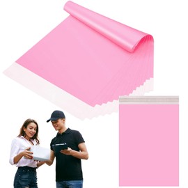 50pcs 25x35cm Pink Vinted Postage Bags Mailing Bags for Clothes,Mailing Poly Postal Self Seal Bags,Parcel Shipping Bags Strong Packaging Bags Delivery Bags Plastic Envelopes for Posting Clothes Parcel