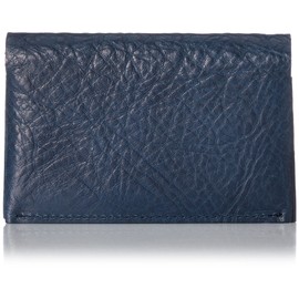Ultima Tokyo No11421 Men's Business Card Holder, Genuine Leather, Italian Leather, Vegetable Tannin, Unlined, navy/natural