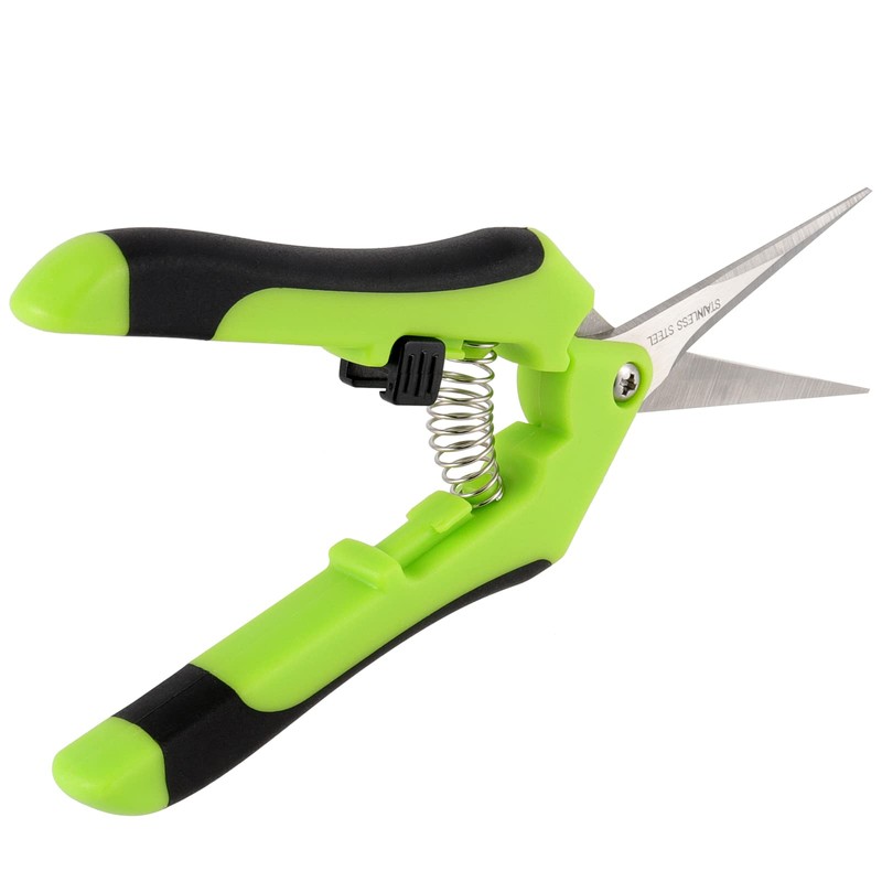 PINGEUI 12 Pack 6.5 Inches Green Micro Tip Pruning Snips,