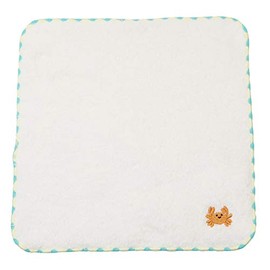 Friends Hill MS-547-57 One-Point Embroidery Towel, Crab Club, Natural, Made in Japan