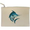'Blue Marlin' Canvas Clutch Bag/Accessory Case (CL00043931)