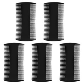 Paquete de 5 mini peines para bigote, peine de barba pequeño de bolsillo de doble cara para aseo del cabello y la barba, herramienta para desenredar d