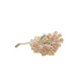 VINGTAINE H7283-BE-CAFF Cut Beads, Pony Hook, Hair Elastic, Hair Cuff, Hair Hook, Hair Accessory