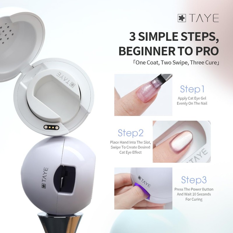 TAYE Cat Eye Nail Lamp 2 in 1 Magnetic UV/LED,