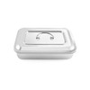 QWORK Medical Stainless Steel Instrument Tray Organizer Holder with Lid