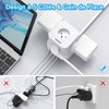 Multiprise USB Cube, TOPREK Cube Rallonge Multiprise 2M Avec 5