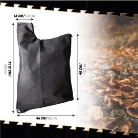 Universal collection bag for leaf vacuum leaf blower with a connection up to 130 mm diameter, collection bag with zip, adjustable collection bag, replacement collection bag for leaf blowers