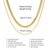 prgislew Herringbone Necklace for Women/Dainty Gold Necklace,14k Gold Plated SnakeGold