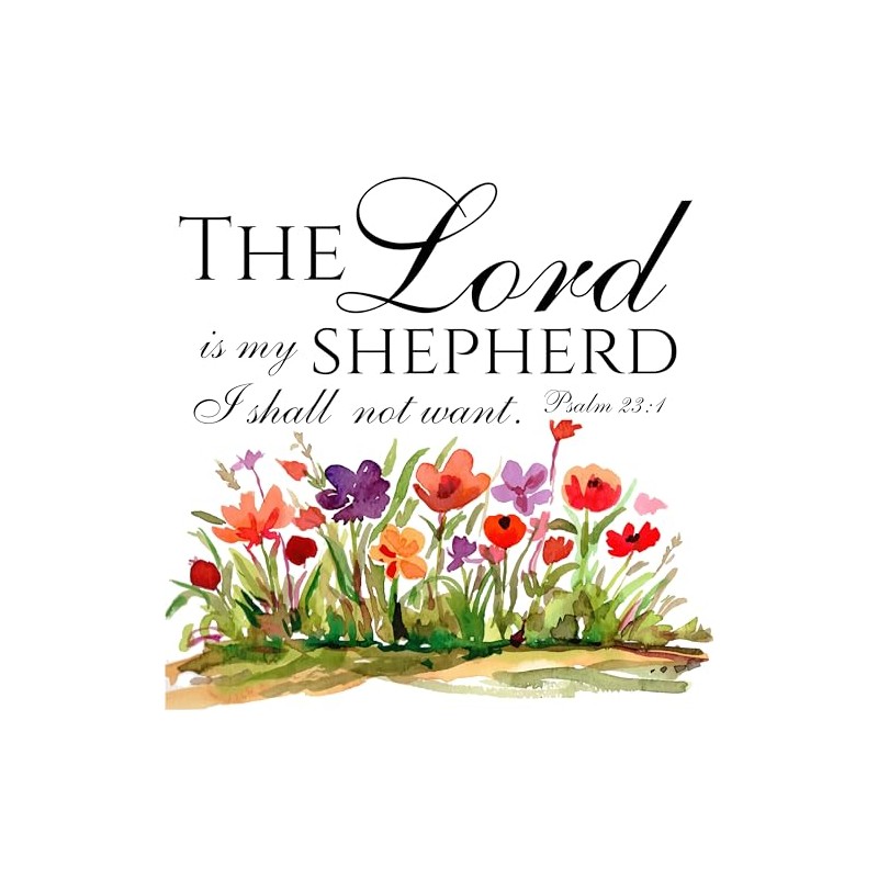 Fabric Panel 16"x16" Bible Verse 100% Cotton Quilting Panel Square