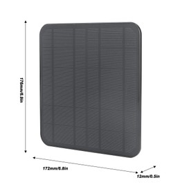 CYSFETENA 6 V Solar Panel Camera Charger, Solar Charger 12 W Panel with 360 Degree Rotating Holder, IP65 Waterproof Monocrystalline Solar Panel for Surveillance Camera
