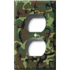 SnazzySwitch Camouflage Decorative Outlet Cover - Single Duplex Receptacle Wall