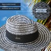 Nicole Miller Straw Sun Hats for Women, Black/White