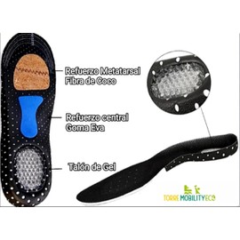 Einlegesohlen für Plantarfasziitis, für Herren, Arbeit, Größe 41-47, aus Gel und Kokosfaser, zuschneidbar (41-47)