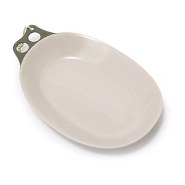 CHUMS CH62-1732-M095-00 Camper Curry Plate, Khaki/Gray, 10.2 x 6.7 x 1.5 inches (26 x 17 x 3.7 cm)