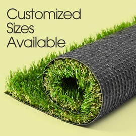 AYOHA Artificial Turf 5' x 6' Realistic Synthetic Grass, 1.38" Pile Height, Fake Lawn, Landscape for Pets Area, Play Ground, Pool Area, Backyard, Patio, Balcony, Drainage Holes, Custom Size