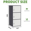 WISUNO 3 Door Vertical Stackable Storage Cabinet with Lock,Anti-Failing Device,