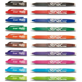 PILOT Frixion BL-FR7 Erasable Rollerball Pen Set 0.7mm Tip Assorted Colours 10 Pens