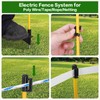 CYM-INSIST 24Pcs 48in Fiberglass Step-in Electric Fence Posts