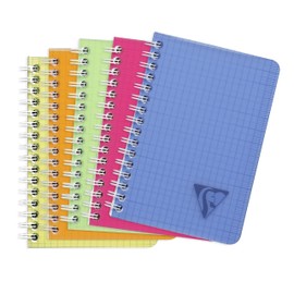 Clairefontaine Linicolor Fresh 328425C Spiral Bound Notebook 9.5 x 14 cm 50 Sheets Squared Polypropylene Cover Assorted Colours 1 Item