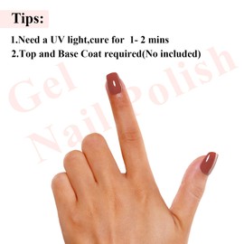 Imtiti Gel Nail Polish, Chocolate Moose Gel Polish Soak Off LED U V Nail Gel Polish Brown Gel Polish DIY Nail Art Starter Manicure Salon Gel Nail Kit for Women Girls 10ML