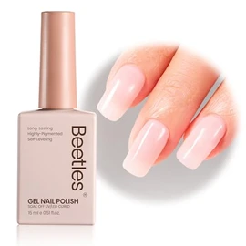 Beetles Neutral Gel Nail Polish 15ml Jelly Nude Pink Gel Polish Set Sheer Pink Soak Off UV LED Translucent Effect French Nail Art Spring Summer Manicu