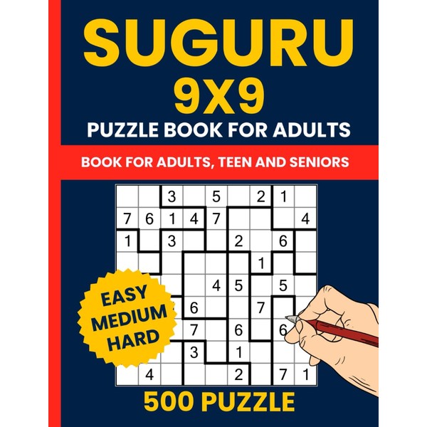 500 Suguru Puzzle Book for Adults - Easy to Hard