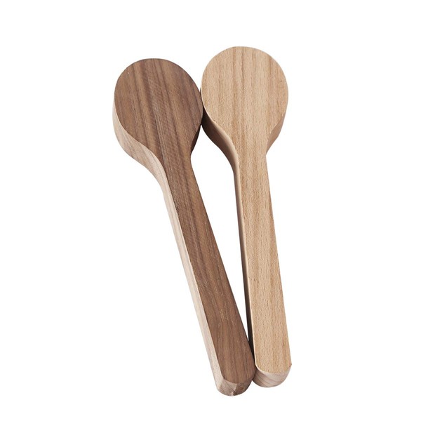2pcs Wood Carving Spoon Blank Beech and Walnut Wood Unfinished