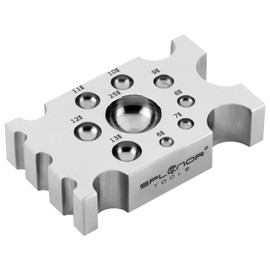 Splenor Tools Steel Designer Dapping Doming Block - for Jewelry Making - Metal Forming Tool - Shaping Die