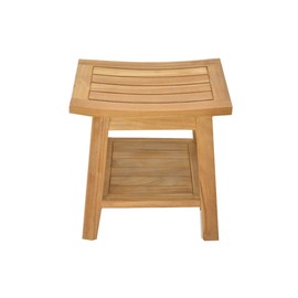 TeakFurnitureOutlet A-Grade Teak Barselona Shower Seat 18" Stool/Bench