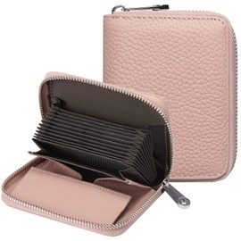 SENDEFN Women's Wallet with Zip and Many Compartments, Leather Wallet, RFID Protection, Card Holder with Many Compartments, Small and Short Format Wallet for Women, Ac-light pink, Stylish