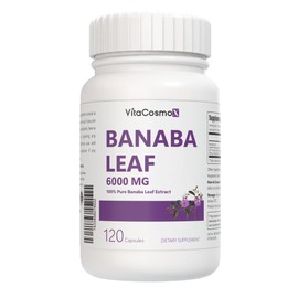 VitaCosmoX Banaba Leaf Extract, 2500mg Per Serving, 120 Vegan Capsules - 60 Servings, Gluten Free, Non-GMO, and Vegetarian Friendly