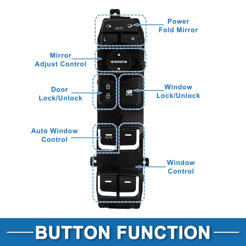 A ABSOPRO Power Window Switch Front Left Driver Side Window
