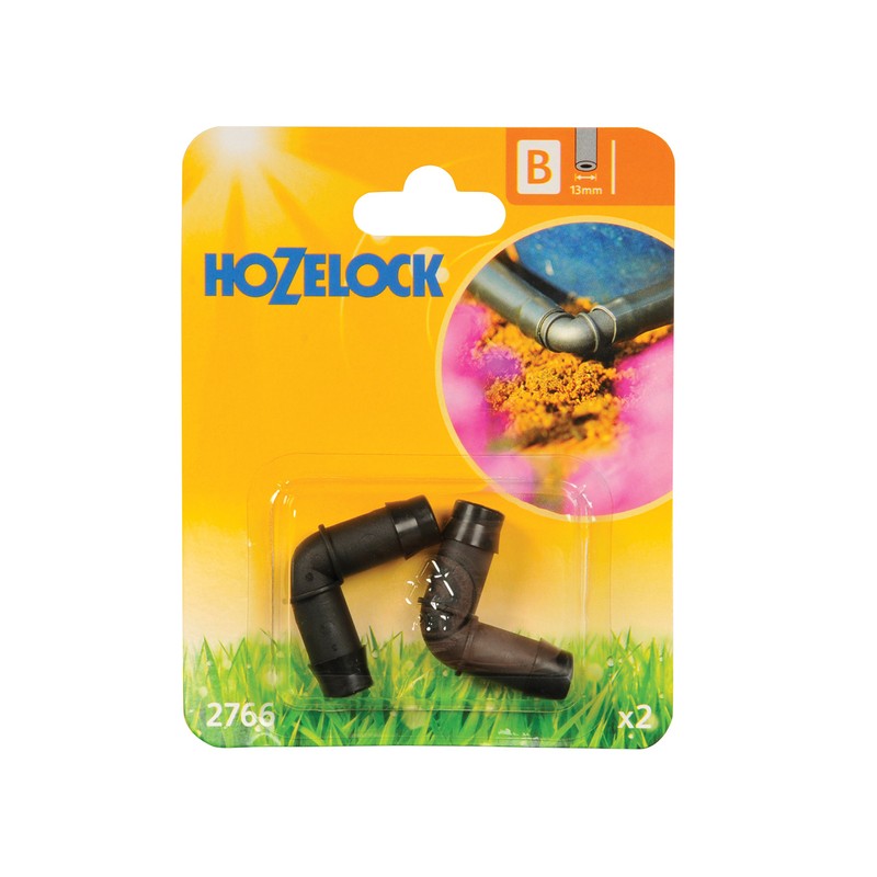Hozelock HOZ2766 90 Degree Elbow Connector, 13 mm - Pack
