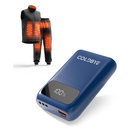 ColdBye PD 30W 20000mAh Battery Pack for Heated Vest Built-in 3 DC Size Adapter, DC 7.4V/5A Power Bank for Heated Vest & Jackets with LED Display Compatible with Major Heated Clothing Brands