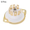 QUARKZMAN Pack of 4 9 Pin Tube Socket, Ceramic Tube,