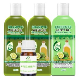 2 Shampoos De Bergamota 1 Acondicionador 1 Aceite Organicos                                                                                           