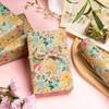 WRAPAHOLIC Kraft Floral Wrapping Paper Roll - Mini Roll -