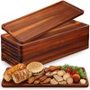 10 Pack Solid Wood Serving Trays 16.7 x 6.4 Inch