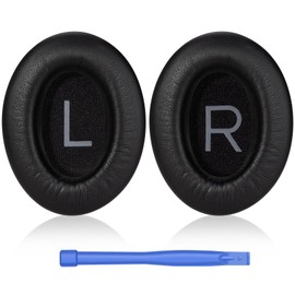 Ersatz Ohrpolster für Bose Quietcomfort 45 Kopfhörer - kompatibel mit QC45 Over-Ear Kopfhörer, Ersatz-Kissen mit weicherem Protein Leder, Geräuschisolierender Memory Foam