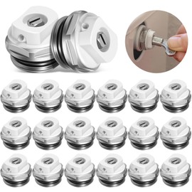 BBTO BBTO-CCVHJ890YY Radiator Bleed Valve 1/2 Inch Brass Radiator Manual Heating Valve Exhaust Nozzle Vent Plug Valve up to Bar 120 Degrees Celsius Operating Temperature Pack of 10