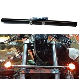 Bike Motorcycle Turn Signal Stay Bar Relocation 275mm Custom Dress Up Universal (Black)