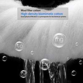 Greensen Fishtank Baumwollfilter, Wollbaumwollfilterwatte für Fishtank Wiederverwendbares Mehrschicht-Faservlies mit Starker Wasserdurchlässigkeit für Aquarium Teich