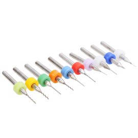 Juego de 10 Brocas de Carburo de Tungsteno Macro, Rango de Tamaño de 0.1 mm a 1 mm, Óptimas para Circuitos Impresos